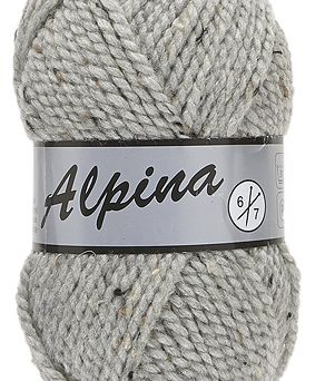 Włóczka Lammy Alpina 6 kolor 420 popiel tweed wełna z akrylem