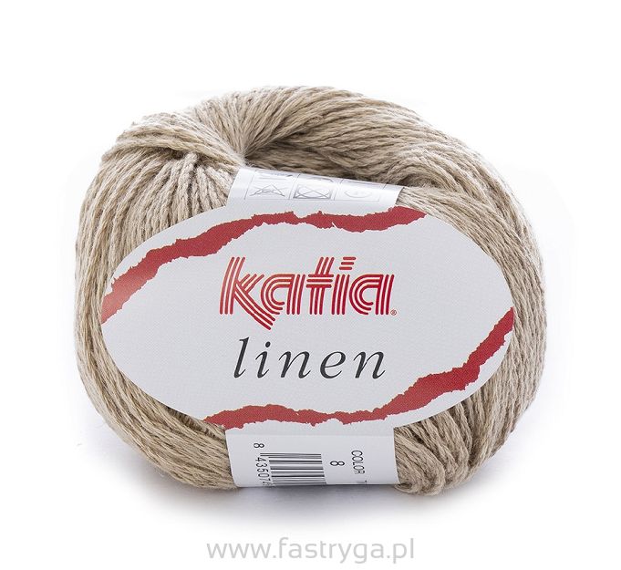 Włóczka Linen kolor 8 beż lniany