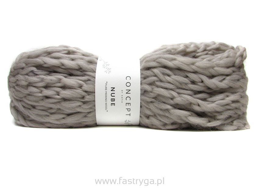 Włóczka z wełny merynosa - beż/popiel- Nube 52