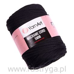 Macrame Cord 5 mm 750 czarny