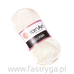Włóczka 100% bawełny Begonia kolor 0326 krem