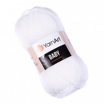 Włóczka akrylowa YarnArt Baby 501 biała