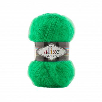 Alize Mohair Classic New 455 zielona włóczka
