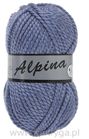 Włóczka Lammy Alpina 6 kolor 352 niebieski - denim wełna z akrylem