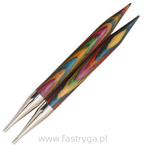 KnitPro Symfonie Wood - drewniane druty krótkie do żyłki 40 cm o grubości 4 mm.