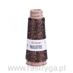 Włóczka z cekinami Paillettes 8007 brąz