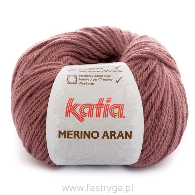 Merino Aran  84 ciemny róż