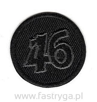 Naszywka na ubrania 46 czarna