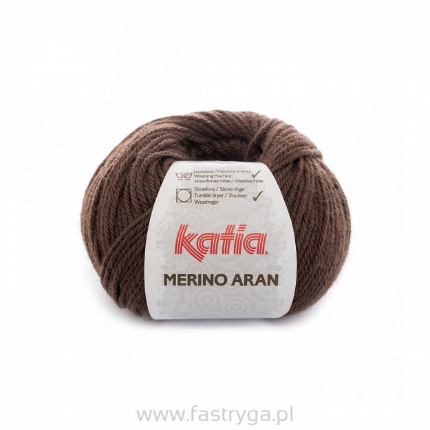 Merino Aran  46 ciemny brąz