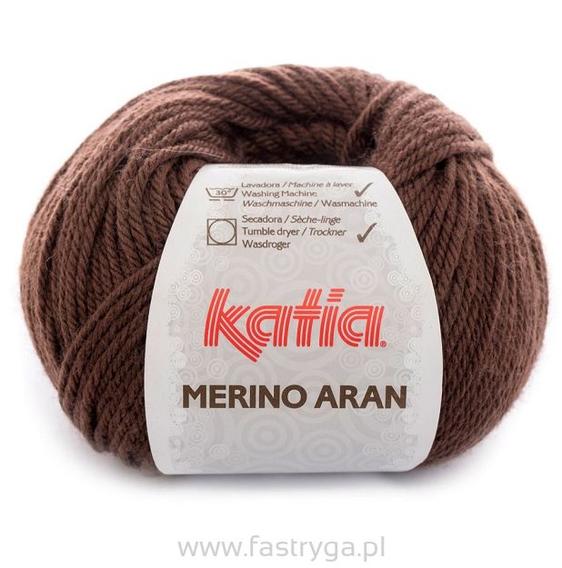 Merino Aran  46 ciemny brąz