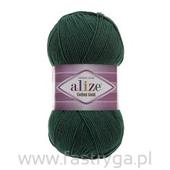 Włóczka Alize Cotton Gold 426 butelkowa zieleń / morski