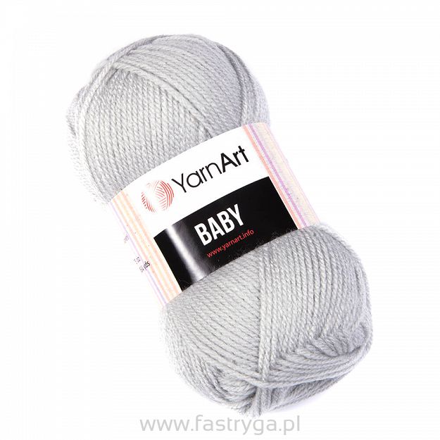 Włóczka akrylowa YarnArt Baby 855 jasnoszara