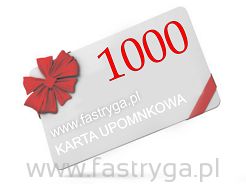 Karta upominkowa o wartości 1000 zł.