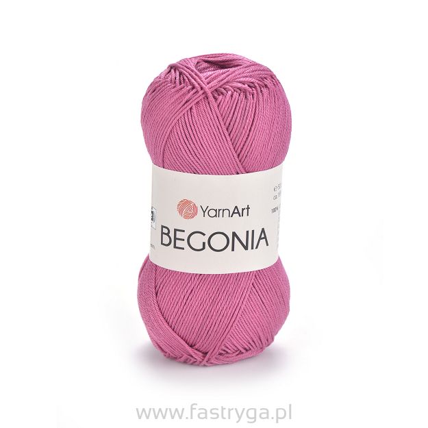 Włóczka 100% bawełny Begonia kolor 075 róż-wrzos