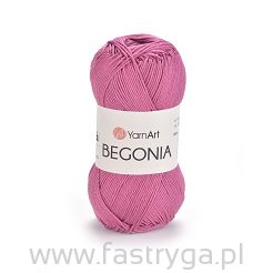Włóczka 100% bawełny Begonia kolor 075 róż-wrzos