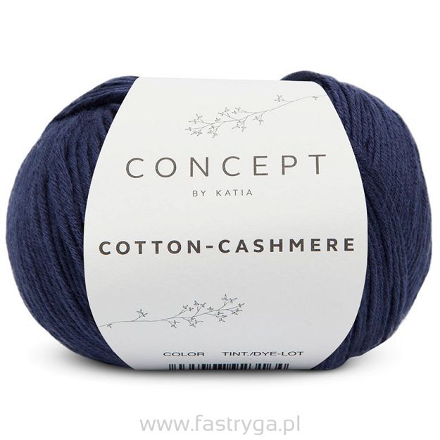 Włóczka Cotton Cashmere 62 granat