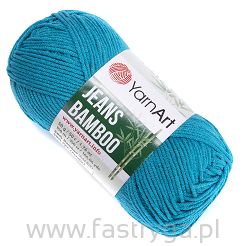 Turkusowa włóczka Jeans Bamboo 140 Yarn Art
