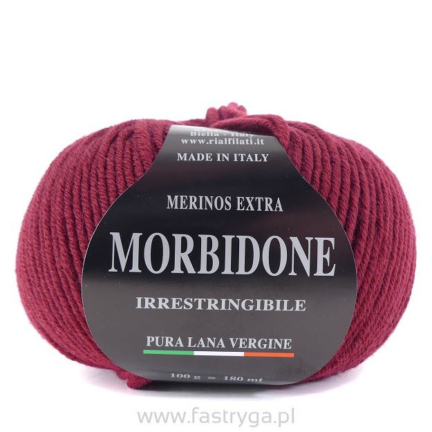 Włóczka Morbidone  16 bordo
