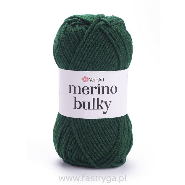 Włóczka YarnArt Merino Bulky 590 zieleń butelkowa