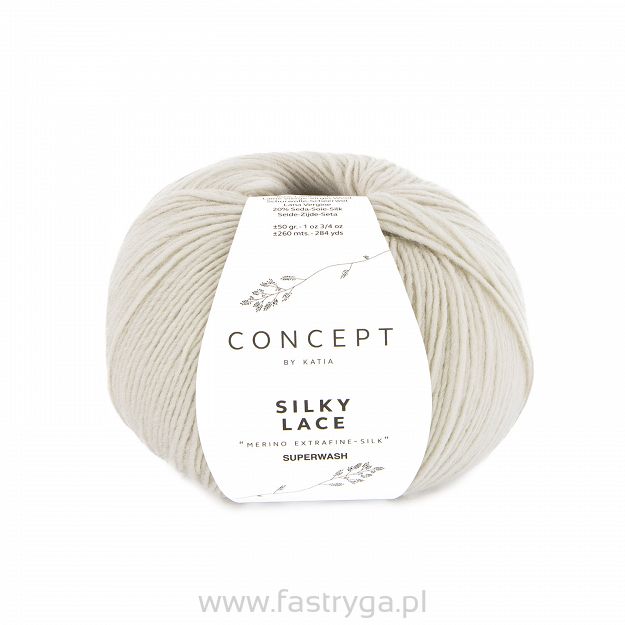 Włóczka Silky Lace kolor 189 jasny beż