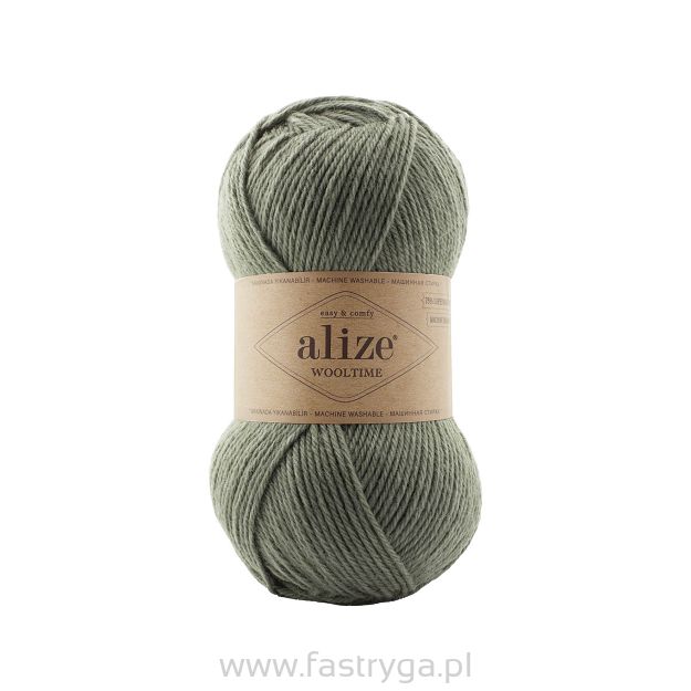 włóczka Wooltime kolor 724 mięta 75% wełny