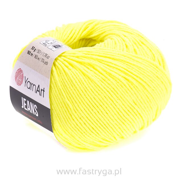 Włóczka Jeans 58 żółty neon