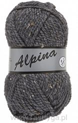 Włóczka Lammy Alpina 6 kolor 425 ciemny popiel tweed wełna z akrylem