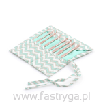 Przybornik na szydełka w niebieskie zygzaki - 2