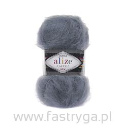 Alize Mohair Classic 87 popiel stalowy