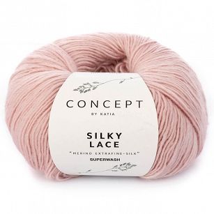 Włóczka Silky Lace kolor 164 pudrowy róż