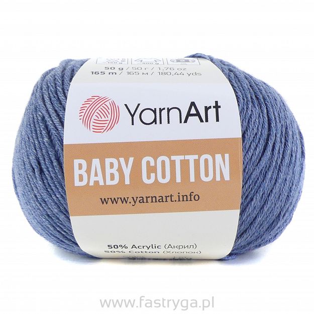 Włóczka Baby Cotton 453 niebieski denim