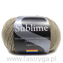 wełna z jedwabiem Sublime 349 kolor len / oliwka