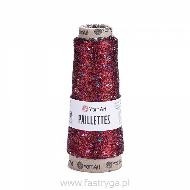 Włóczka z cekinami Paillettes 8006 bordo