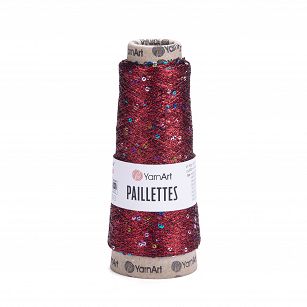 Włóczka z cekinami Paillettes 8006 bordo