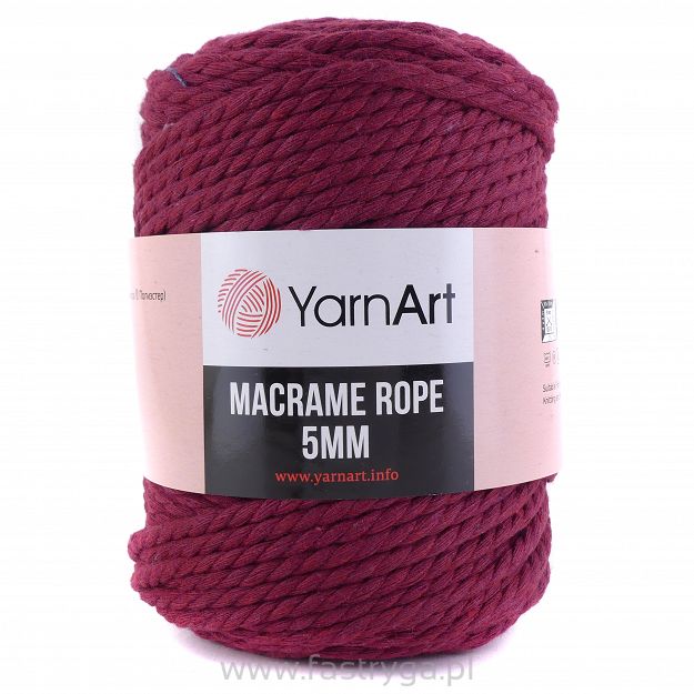 Macrame Rope 5 mm.  781 bordo