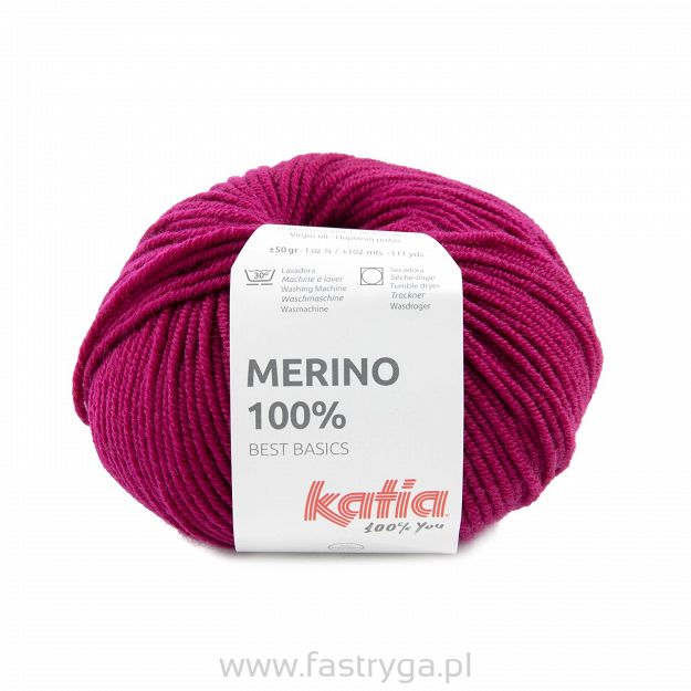 Katia Merino 100% 49 - ciemnoróżowa