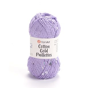 włóczka Cotton Gold Paillettes kolor 7116 lila