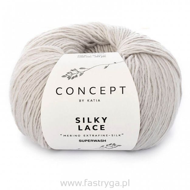 Włóczka Silky Lace kolor 173 jasny popiel
