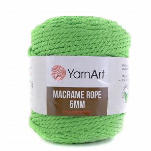 Macrame Rope 5 mm.  802 zielony neon