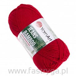 Czerwona włóczka Jeans Bamboo 144 Yarn Art