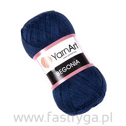 Włóczka 100% bawełny Begonia kolor 0066 granat