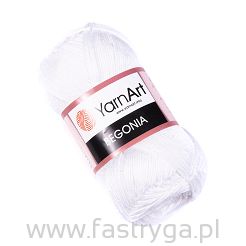 Włóczka 100% bawełny Begonia kolor 1000 śnieżna biel