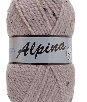 Włóczka Lammy Alpina 6 kolor 475 róż pudrowy tweed wełna z akrylem