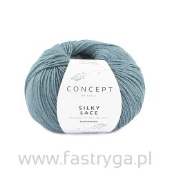 Włóczka Silky Lace kolor 185 turkus - stalowy