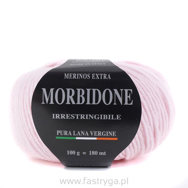 Włóczka  Morbidone   124 pudrowy róż