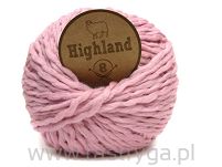 Włóczka Highland 8 kolor 710 róż pastelowy 50% wełny - 2