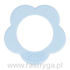 Gryzak silikonowy 258 błękitny kwiatek