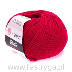 Włóczka  Jeans 51 głęboka czerwień