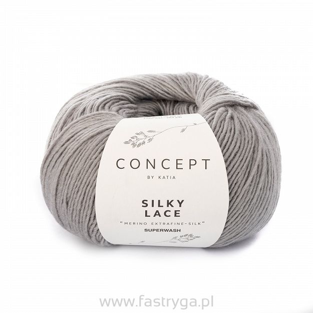 Włóczka Silky Lace kolor 153 jasny popiel