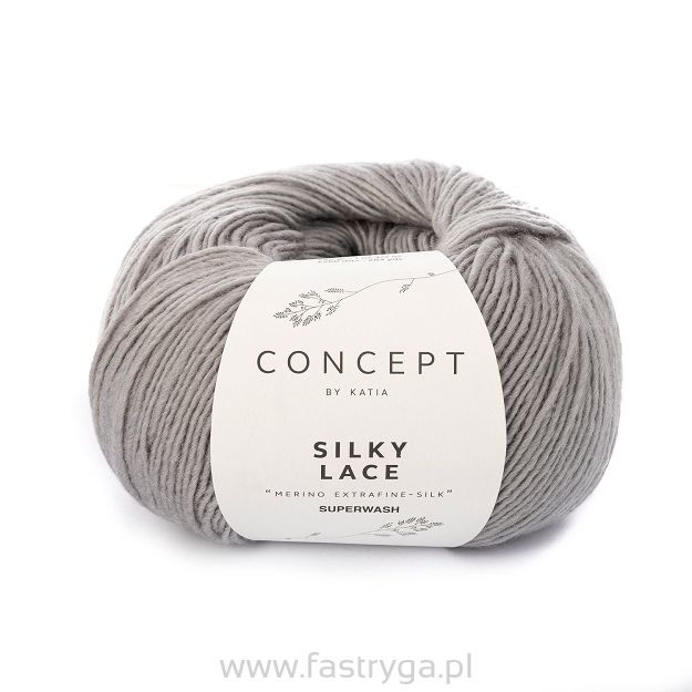 Włóczka Silky Lace kolor 153 popiel